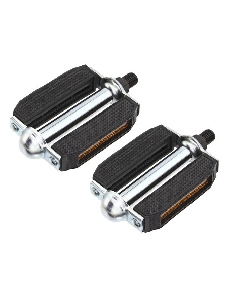 507 Block Pvc Pedals 1/2 Black/Chrome.